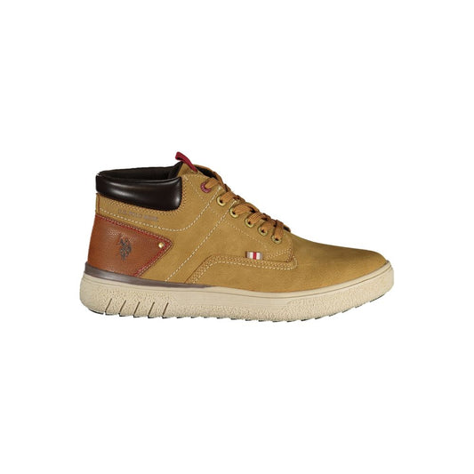 Lace-Up Ankle Boots by U.S. POLO ASSN. for men in polyester & polyurethane brown & print features an enchanting design from the Men's Polyester & Polyurethane Lace-Up Ankle Boots collection, highlighting a enchanting and for a refined look.
