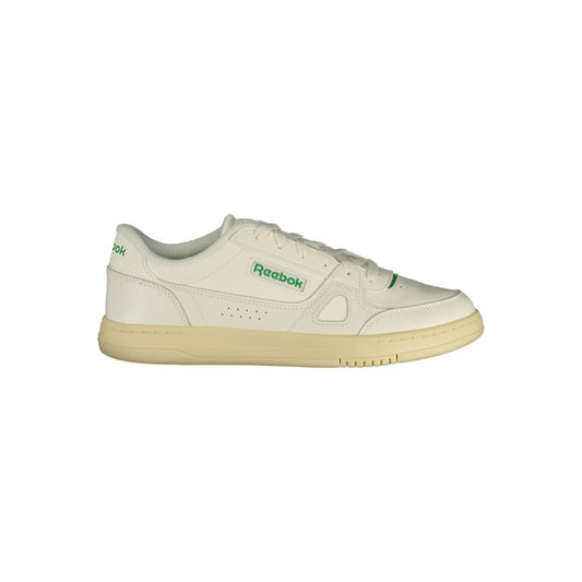 Athletic Sneakers by Reebok for men in polyester polyurethane leather green, white & print features an timeless silhouette from the Men's Athletic Polyester Polyurethane Leather Sneakers collection, showcasing a timeless athletic style for a timeless look.