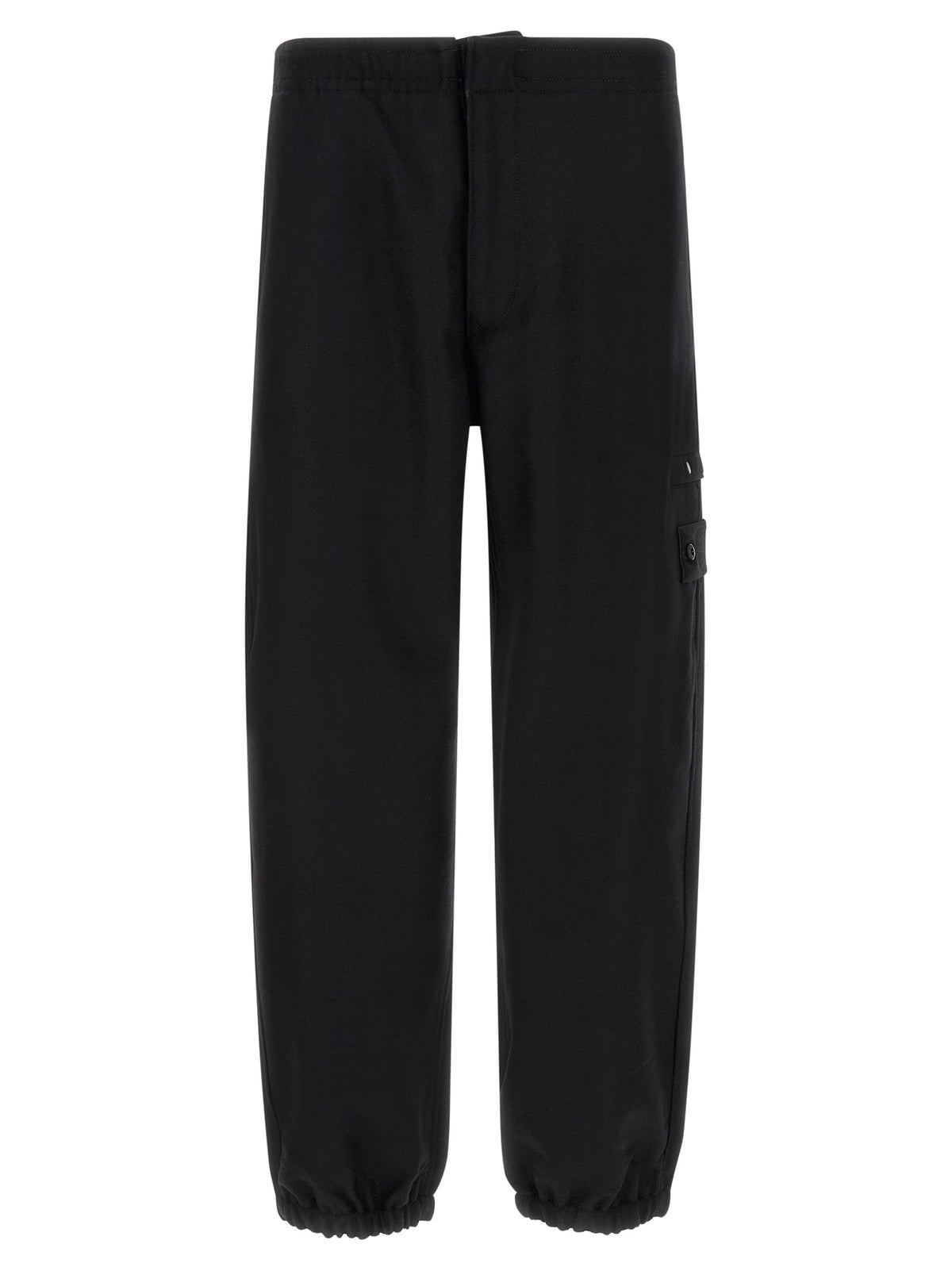 Stone Island Black Virgin Wool Cargo Pants
