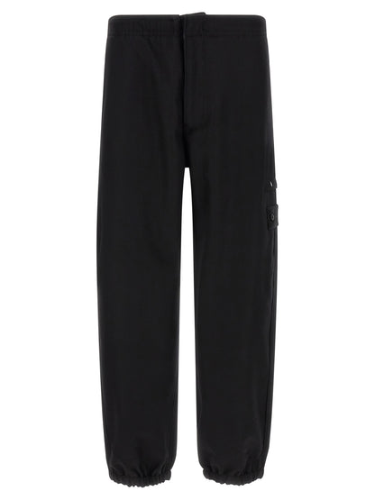 Stone Island Black Virgin Wool Cargo Pants