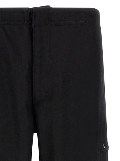 Stone Island Black Virgin Wool Cargo Pants