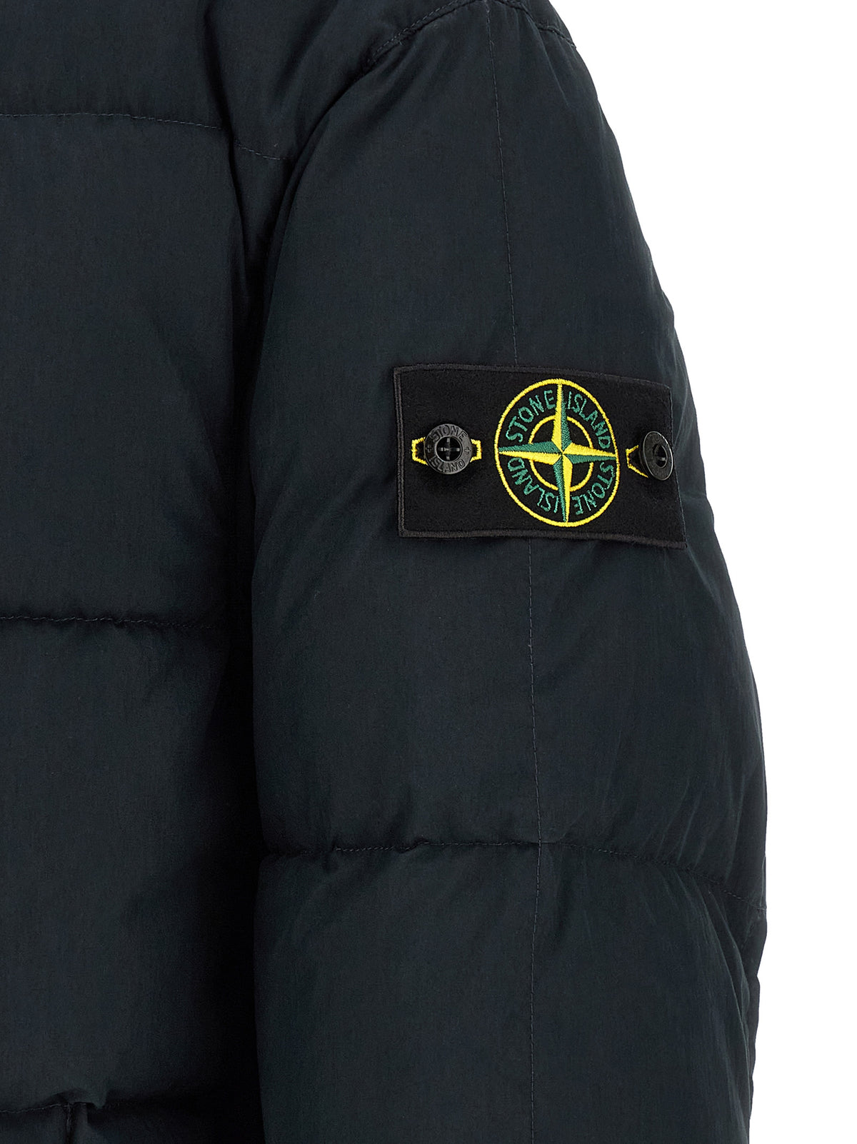 Stone Island Blue Cotton Full-Length Jacket