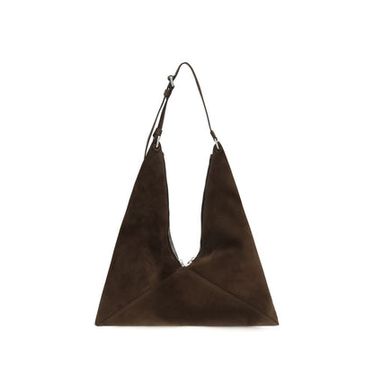 Moschino Brown Suede Leather Shoulder Bag