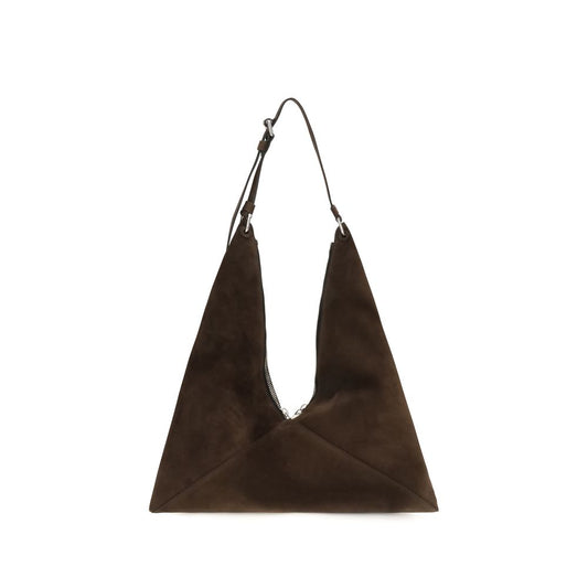 Small Shoulder Hobo Bag by Moschino for women in suede leather brown features a effortless chic silhouette with a secure zipper, ample , and versatile shoulder-strap & adjustable-strap for a effortless chic finish.