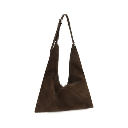 Moschino Brown Suede Leather Shoulder Bag