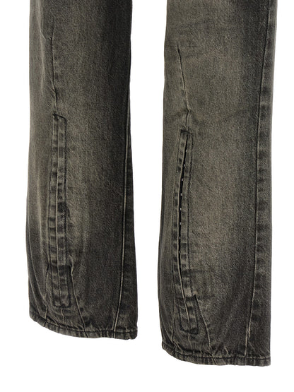 Diesel Black Cotton Straight-Leg Jeans