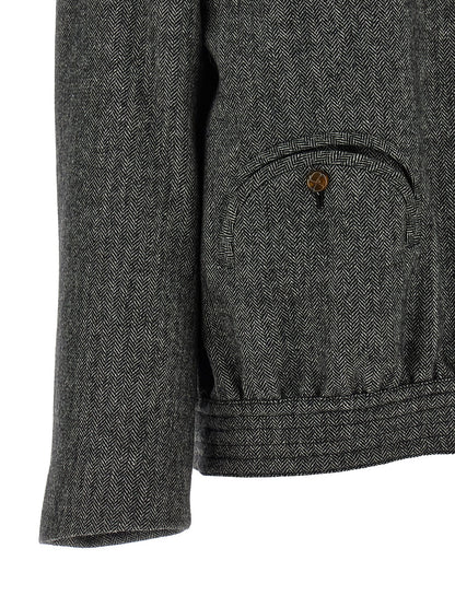 Blazé Milano Gray Virgin Wool Full-Length Jacket