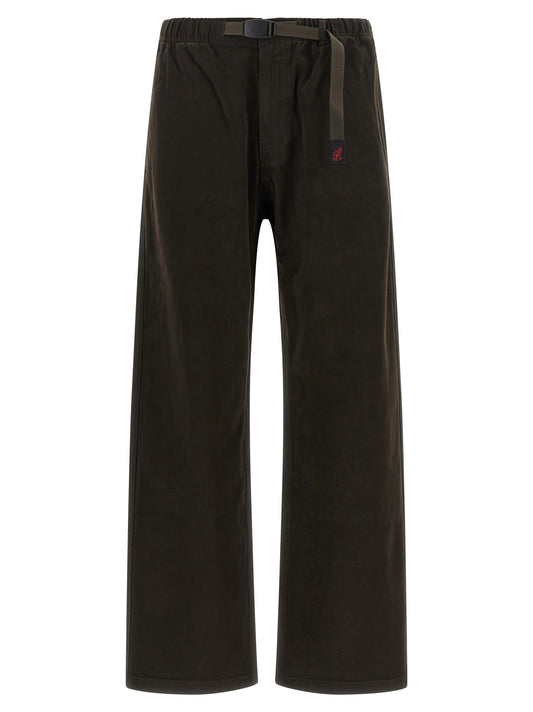 Trousers by Gramicci for men in cotton twill brown & signature features a sculptural silhouette, showcasing a sculptural straight-leg & relaxed-fit and long with a sophisticated for a sculptural finish.