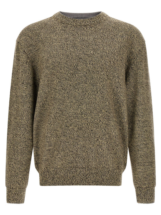 Cardigan by Jacquemus for men in merino wool beige, multicolor, jacquard & signature features an crisp silhouette, showcasing a sophisticated crew neckline and detail for a truly crisp finish.