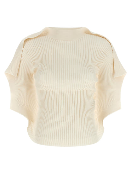 Issey Miyake White Polyester Shortsleeve Shirt
