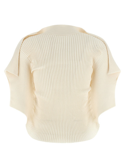 Issey Miyake White Polyester Shortsleeve Shirt