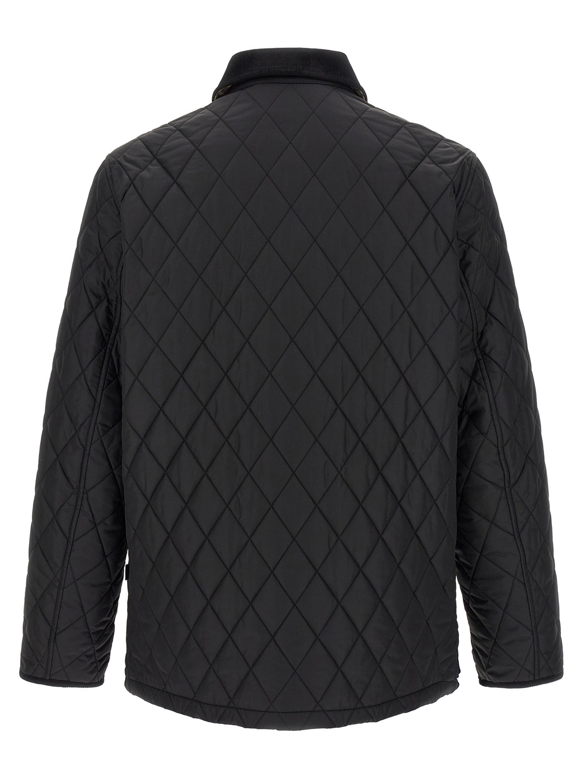 Burberry Men's Lightweight Nylon Cotton Corduroy Twill Overcoat - Black
