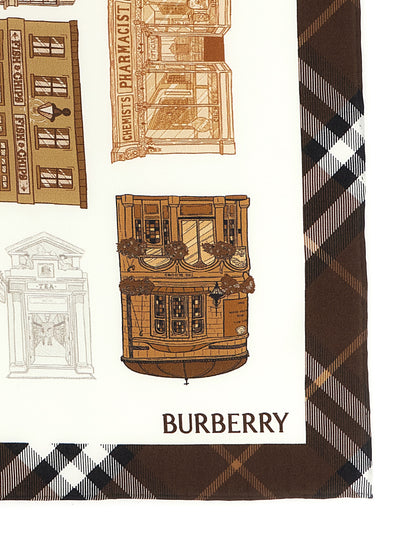 Burberry Multicolor Satin Scarf