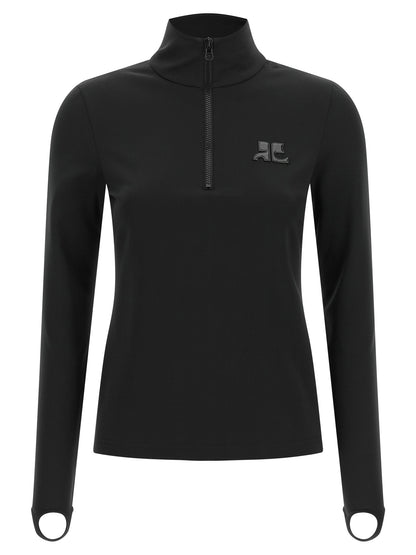 Courrèges Black Polyamide Cardigan