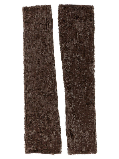 P.A.R.O.S.H. Brown Polyamide Gloves