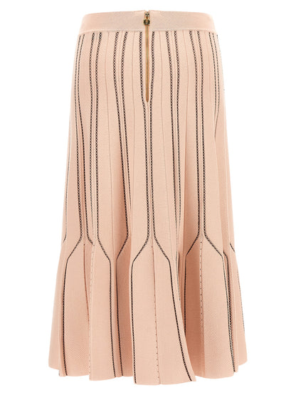 Elisabetta Franchi Multicolor Viscose Midi Skirt