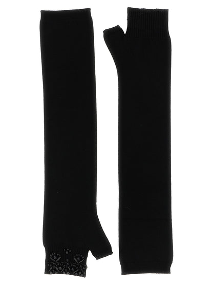 P.A.R.O.S.H. Black Wool Gloves