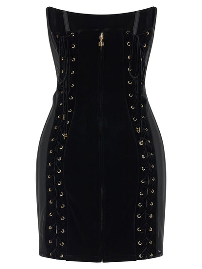 Elisabetta Franchi Black Polyester Short Dress