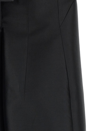 Jil Sander Black Silk Midi Dress