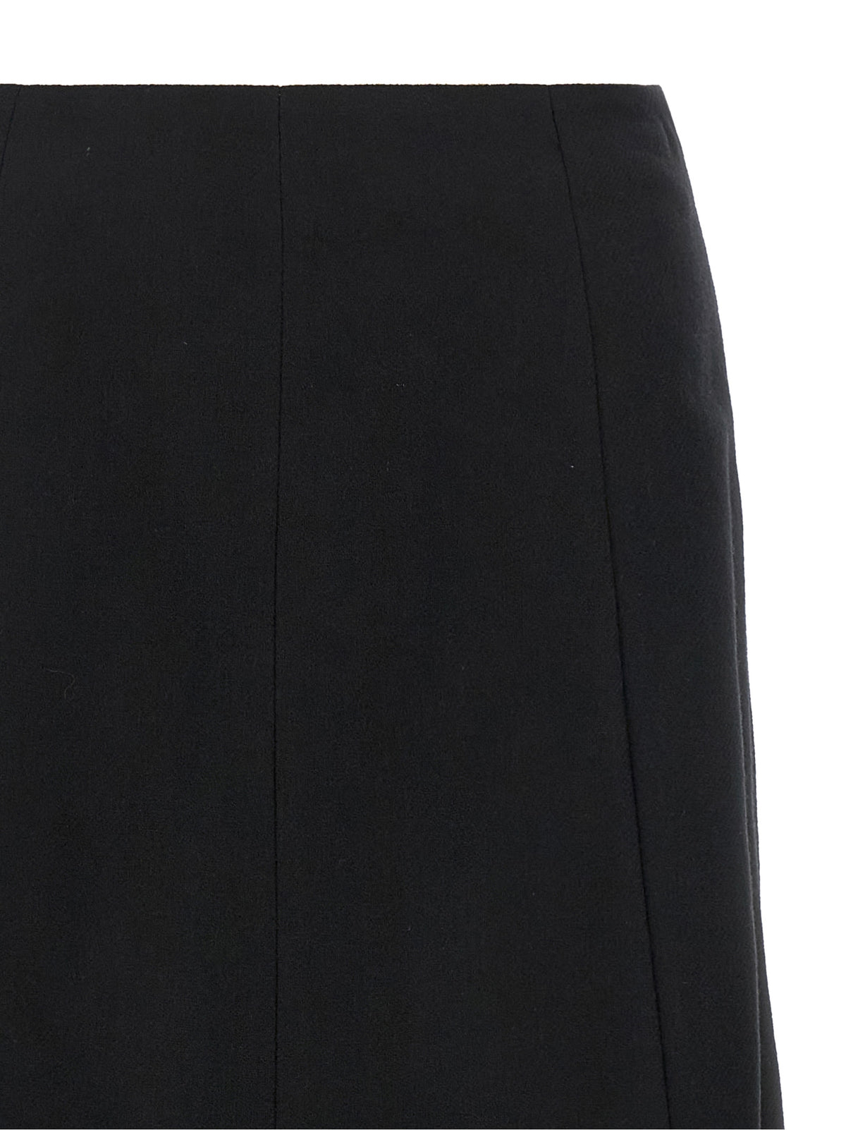 THELATEST Black Polyamide Midi Skirt
