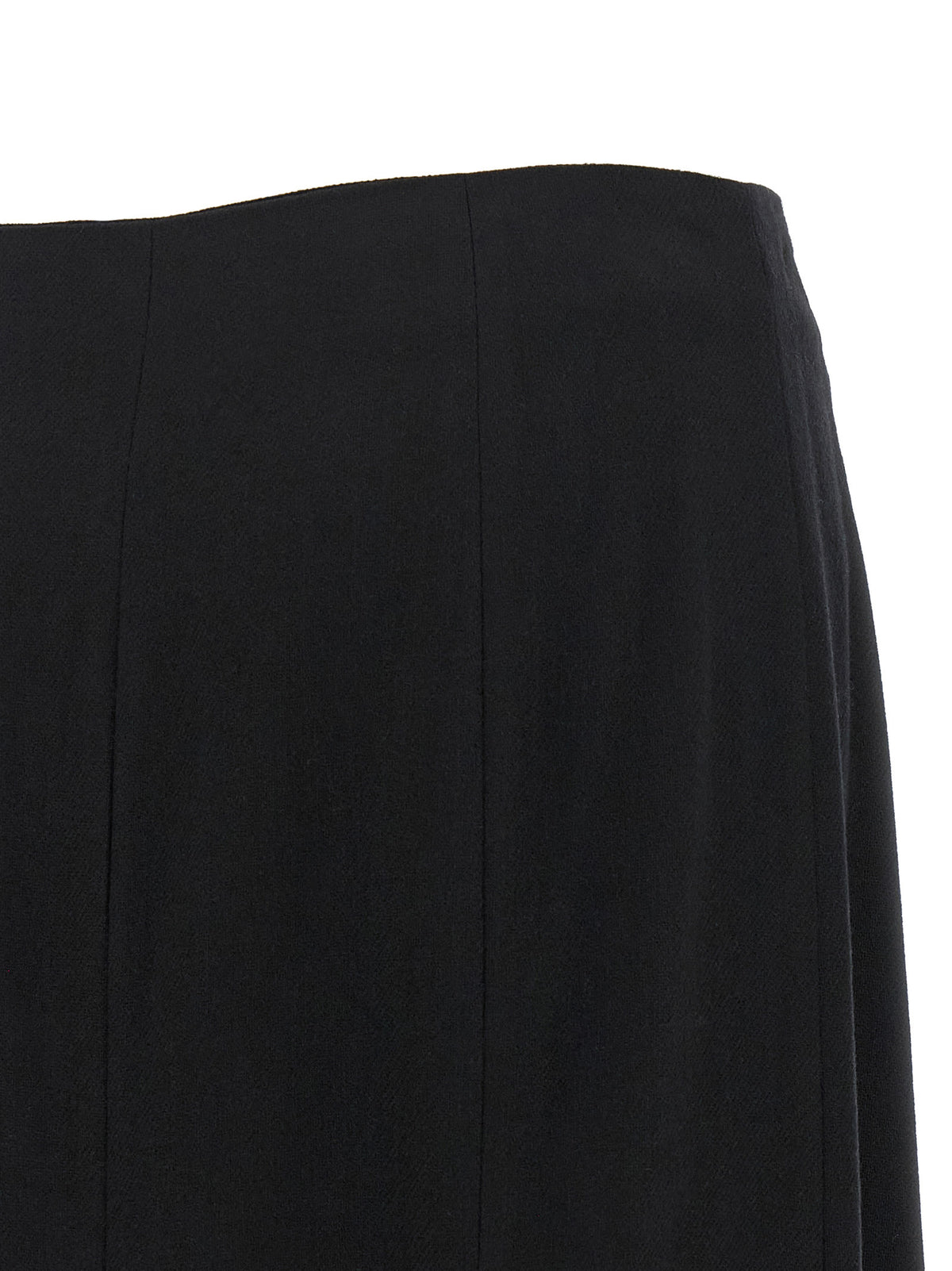 THELATEST Black Polyamide Midi Skirt