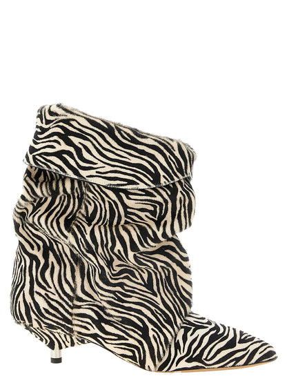 Isabel Marant Bicolor Cowhide Ankle Boots