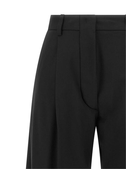 THELATEST Black Polyester Dress Pants