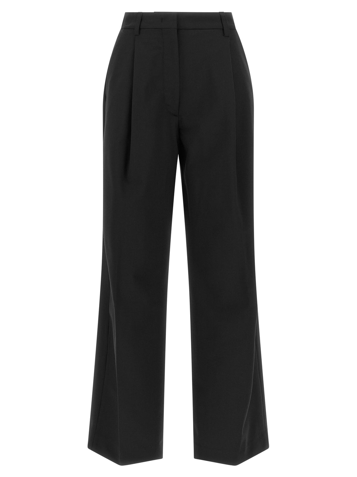 THELATEST Black Polyester Dress Pants