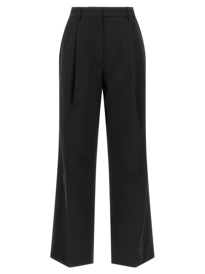 THELATEST Black Polyester Dress Pants