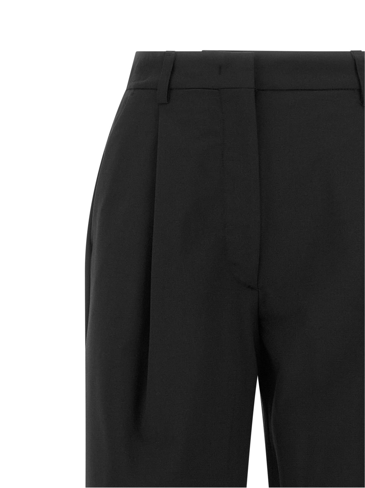 THELATEST Black Polyester Dress Pants