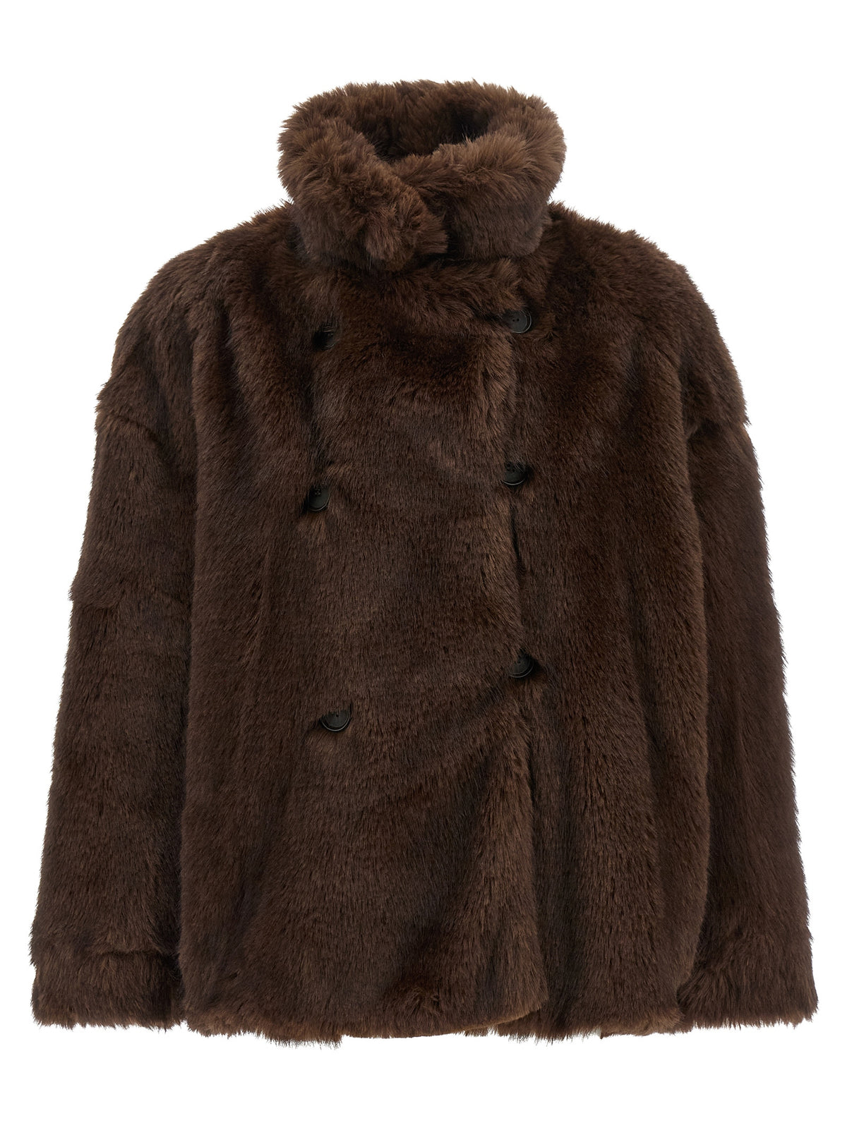 THELATEST Brown Polyester Coat