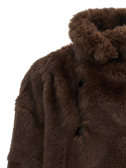 THELATEST Brown Polyester Coat