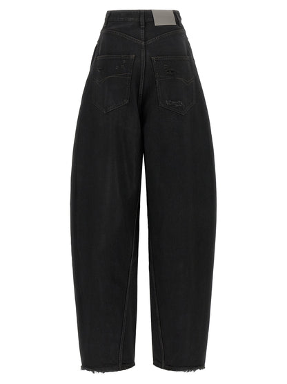 Balenciaga Black Cotton High-Waisted Jean
