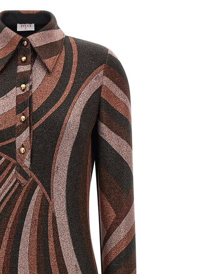 Emilio Pucci Bordeaux Polyamide Long Dress