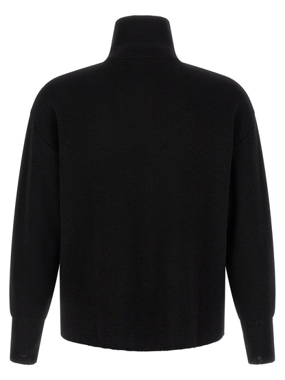 MA'RY'YA Black Virgin Wool Cardigan