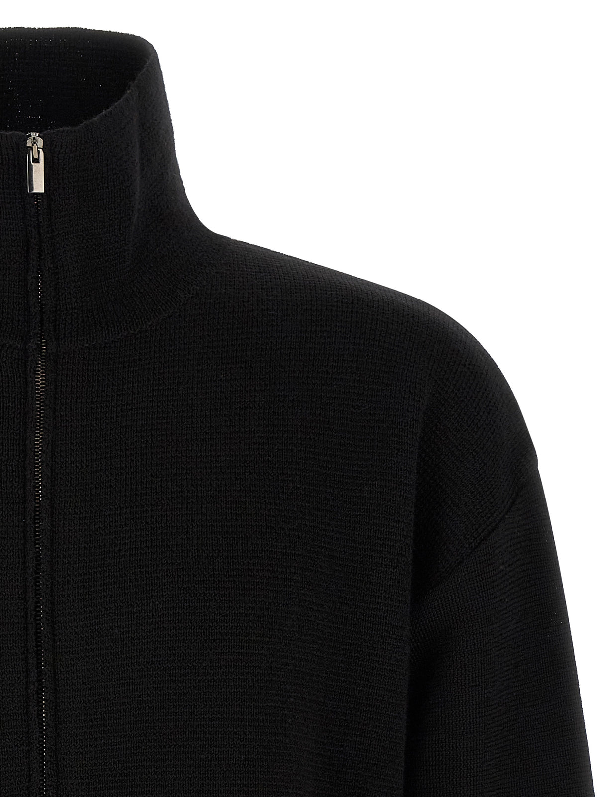 MA'RY'YA Black Virgin Wool Cardigan