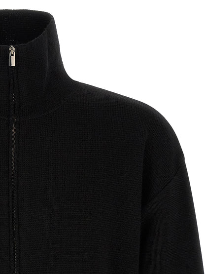 MA'RY'YA Black Virgin Wool Cardigan