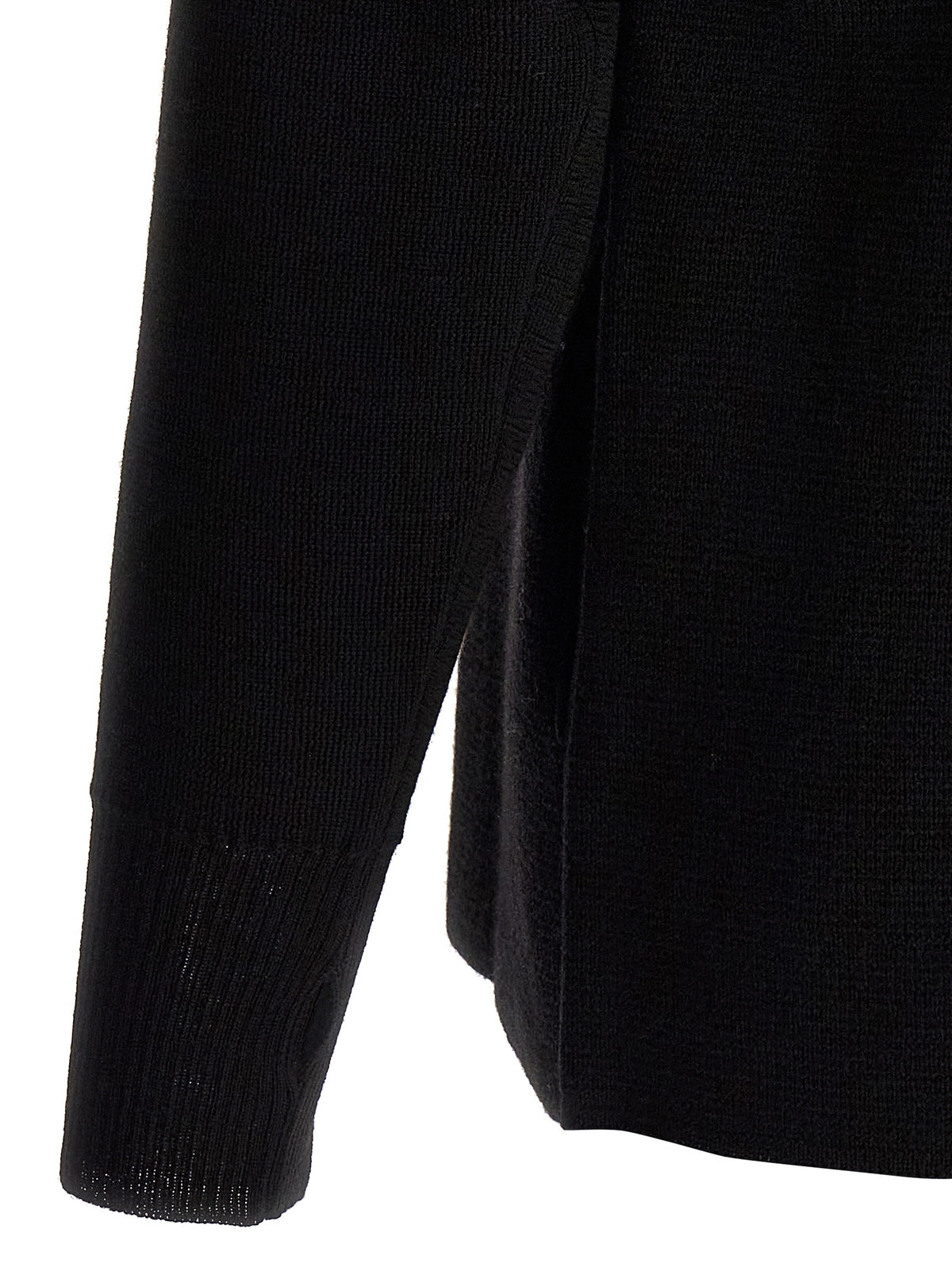 MA'RY'YA Black Virgin Wool Cardigan