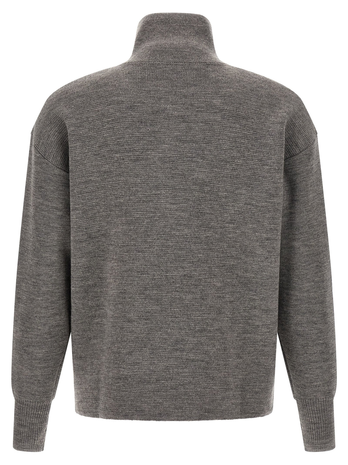 MA'RY'YA Gray Virgin Wool Cardigan