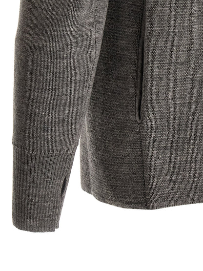 MA'RY'YA Gray Virgin Wool Cardigan