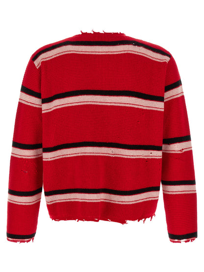 SECOND/LAYER Red Wool Cardigan