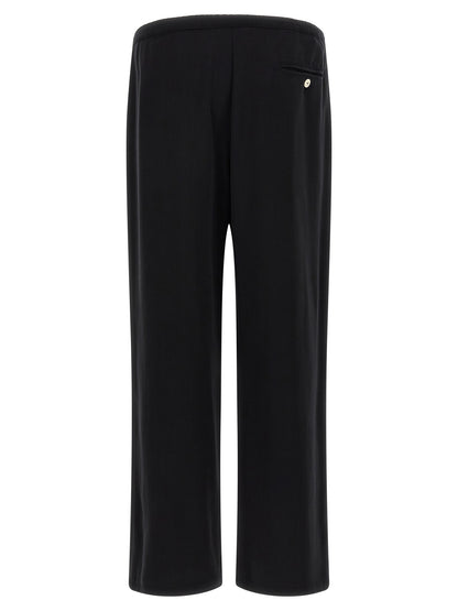 SECOND/LAYER Black Cotton-Like Casual Pants