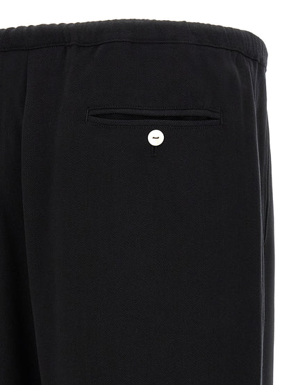 SECOND/LAYER Black Cotton-Like Casual Pants