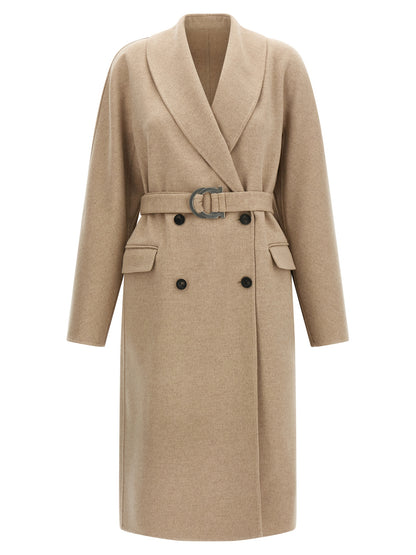 Ferragamo Beige Virgin Wool Coat