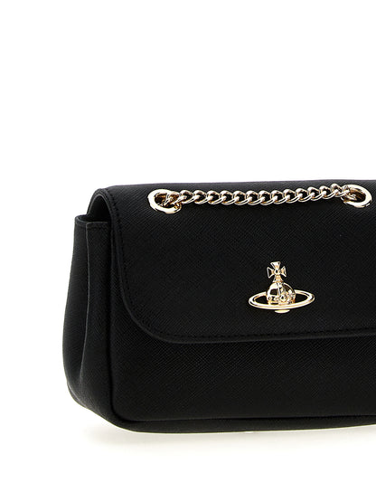 Vivienne Westwood Black Cowhide Shoulder Bag