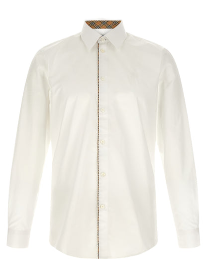 Burberry White Cotton Blouse