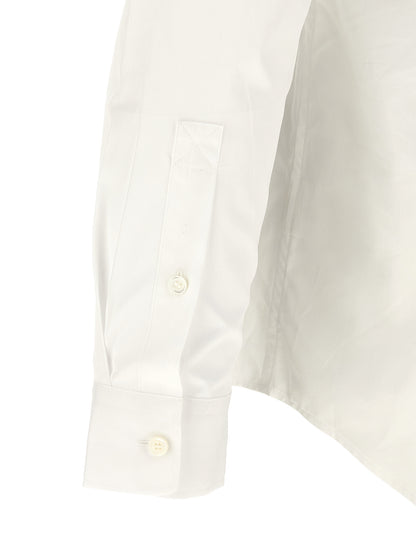 Burberry White Cotton Blouse