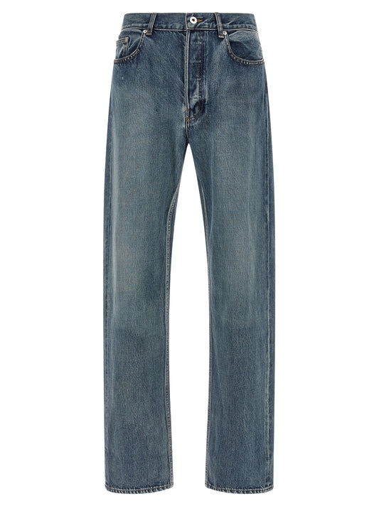 Jeans by J.W.Anderson for men in denim cotton blue features an sophisticated and straight-leg with a precise long, creating a sophisticated and sophisticated silhouette.