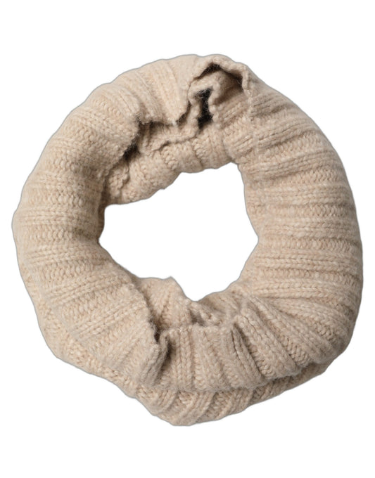 Scarf by Dolce & Gabbana for women in nylon beige showcases a warm silhouette from the Nylon Neck-Warmer Scarf collection, offering a warm drape that exudes sophisticated luxury.