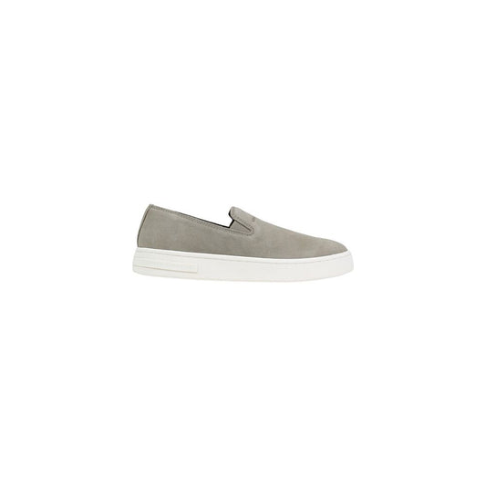 Sneakers by Armani Exchange for men in leather & rubber green features an versatile design from the Men's Low Top Slip On Leather & Rubber Sneakers collection, highlighting a versatile low-top slip-on style for a premium, high-fashion look.